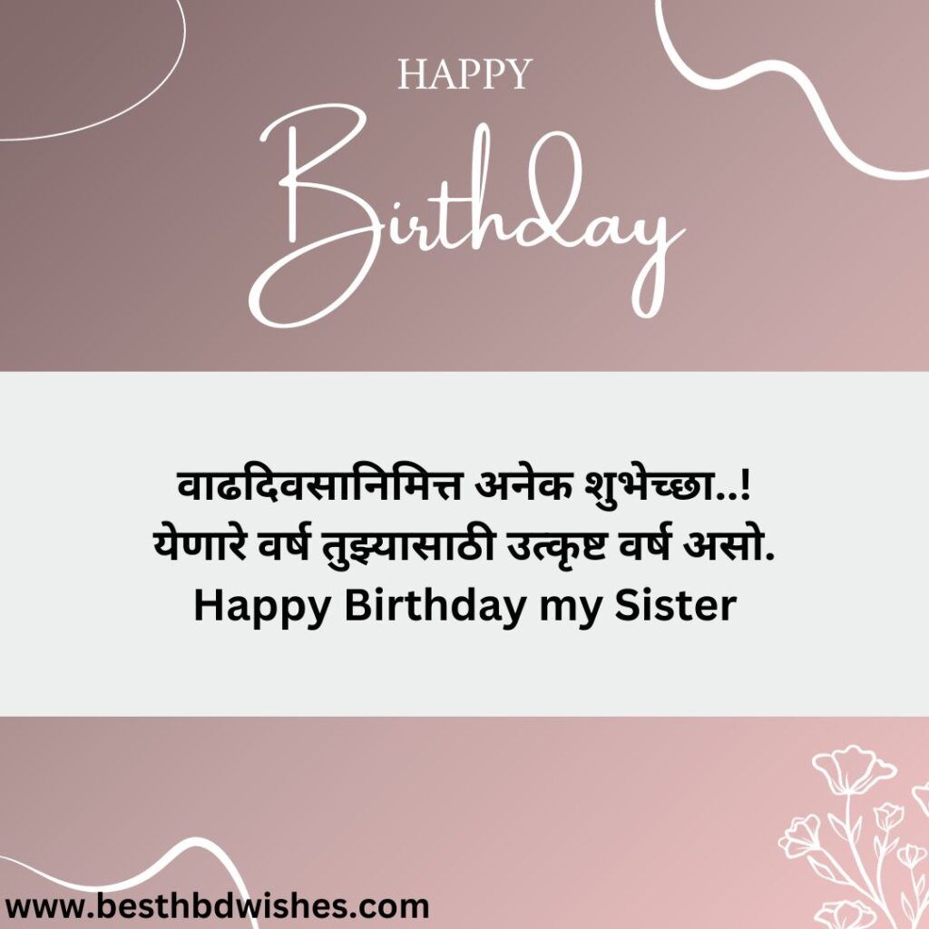 Bahini sathi birthday wishes in marathi बहिनी साथी यांना मराठीत वाढदिवसाच्या शुभेच्छा