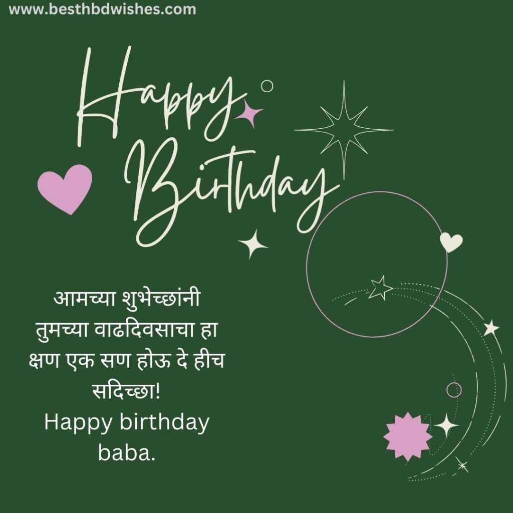Birthday wishes for father from daughter marathi मुलीकडून वडिलांना वाढदिवसाच्या हार्दिक शुभेच्छा