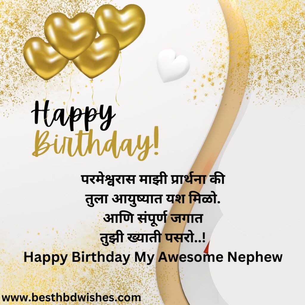 Birthday wishes in marathi for nephew पुतण्याला मराठीत वाढदिवसाच्या शुभेच्छा 1