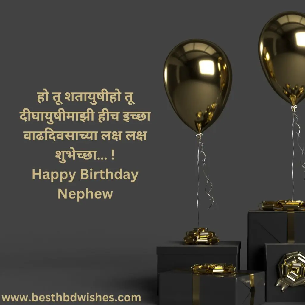 Birthday wishes to nephew in marathi पुतण्याला मराठीत वाढदिवसाच्या शुभेच्छा