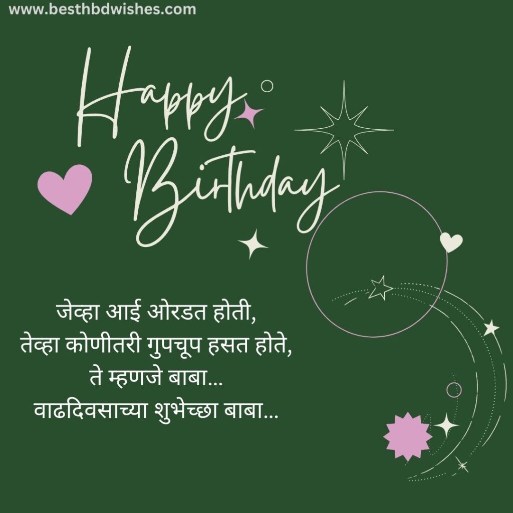 Happy Birthday Wishes For Father In Marathi मराठीत वडिलांना वाढदिवसाच्या हार्दिक शुभेच्छा