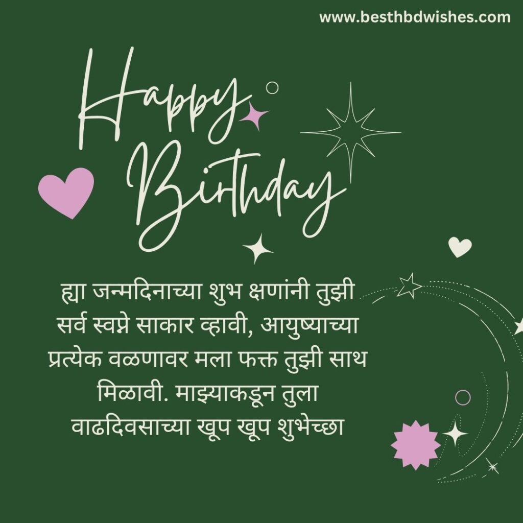 Happy Birthday wishes for boyfriend in marathi बॉयफ्रेंडला मराठीत वाढदिवसाच्या हार्दिक शुभेच्छा