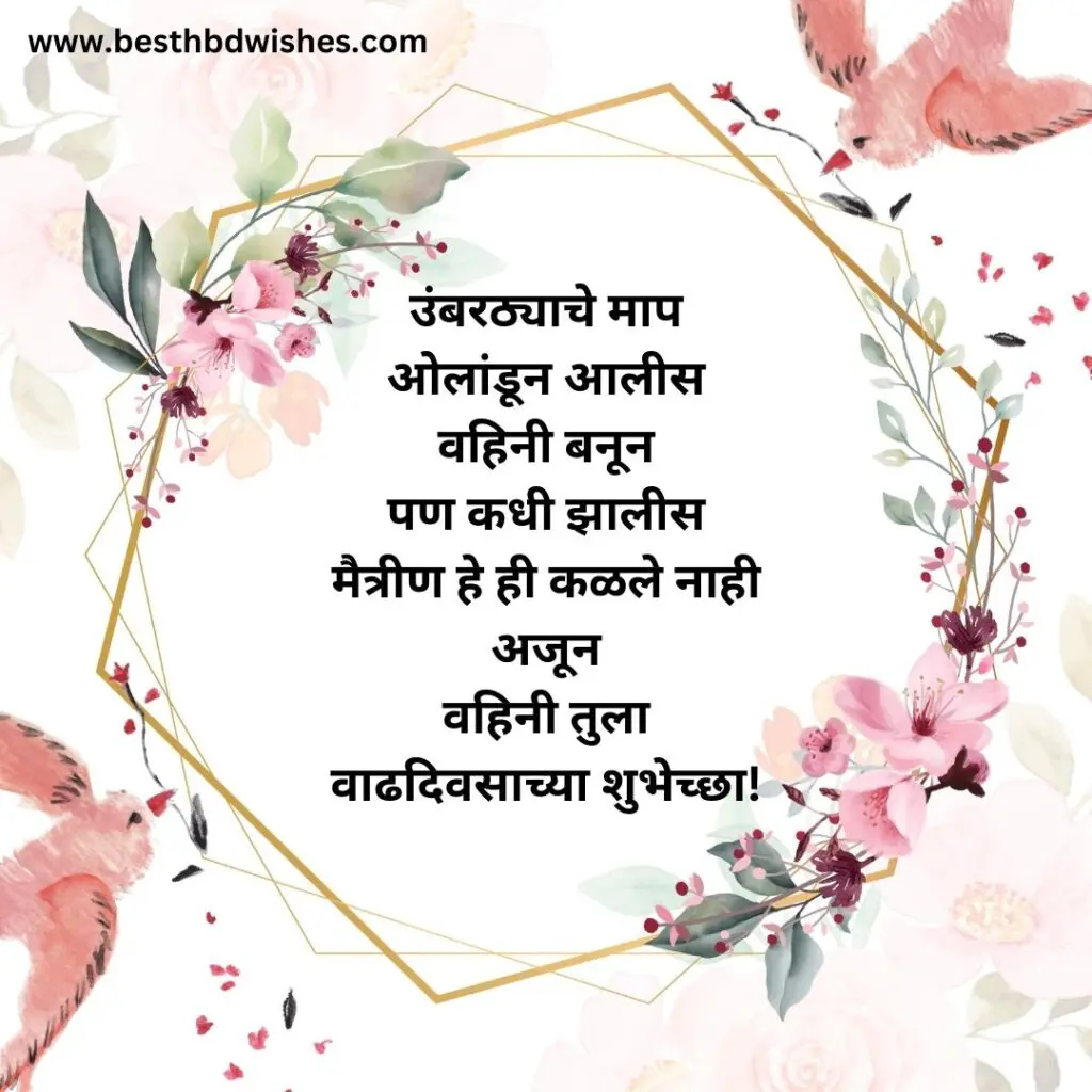 Happy Birthday wishes for vahini in marathi वहिनीला मराठीत वाढदिवसाच्या हार्दिक शुभेच्छा 1