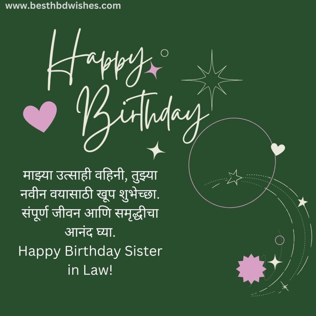 Birthday wishes in marathi for sister in law वहिनीला मराठीत वाढदिवसाच्या शुभेच्छा 2